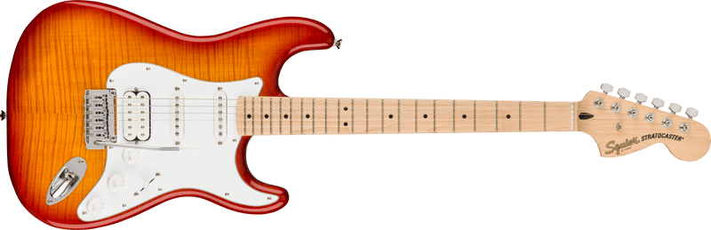Chargez l'image dans la visionneuse de la galerie, Guitare électrique, Stratocaster® FMT HSS série Affinity®, touche en érable, pickguard blanc, Sienna Sunburst