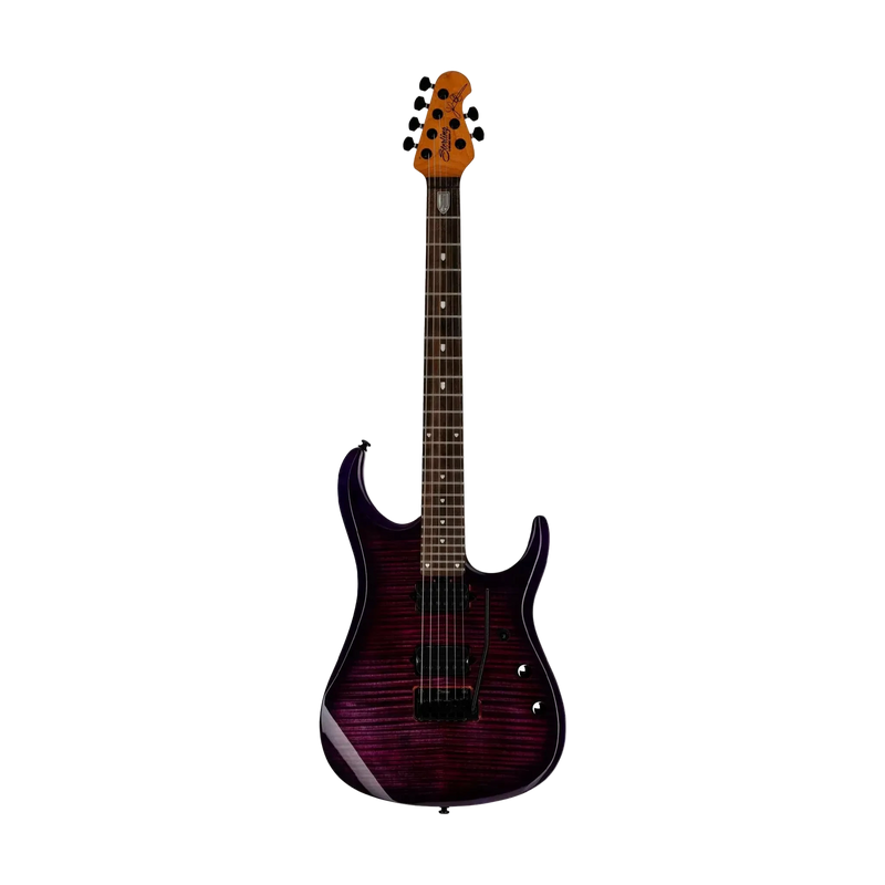 Load image into gallery viewer, Guitare électrique John Petrucci, JP150 Table en érable ondé, touche en ébène, micros DiMarzio-Couleur “Purple Nebula” avec étui souple