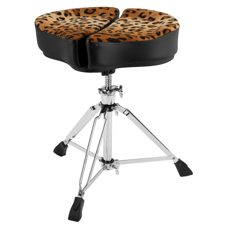 Load image into gallery viewer, Siège de batterie Spinal-G avec fente – Motif Léopard – Pieds à 3 branches