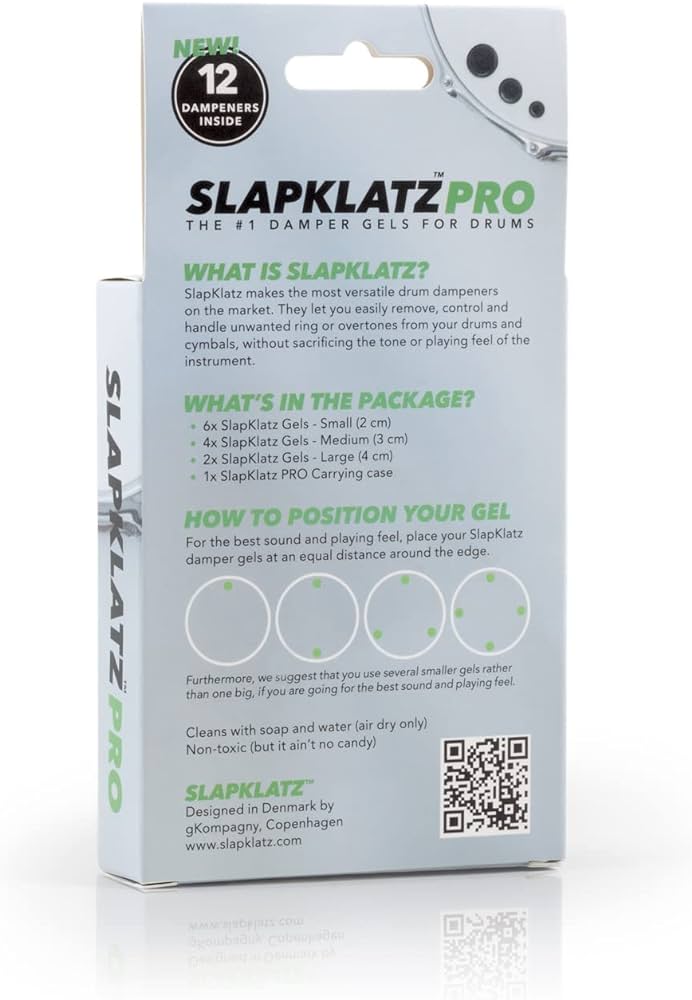 Chargez l'image dans la visionneuse de la galerie, SLAPKLATZ / SLAP-PRO-BK / ensemble Pro de 12 sourdines gel (2 larges, 4 moyens, 6 petits), fini black