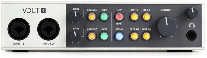 Load image into gallery viewer, USB 2.0 desktop audio interface 4 inputs and 4 outputs with 2 preamps