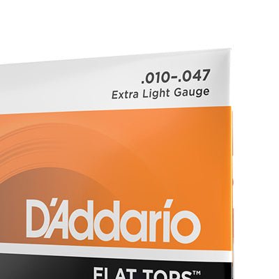 Chargez l'image dans la visionneuse de la galerie, Cordes D'Addario EFT15 Flat Tops Phosphor Bronze pour guitare acoustique, Extra Light, 10 - 47 - Drummond Musique