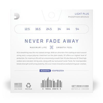 Chargez l'image dans la visionneuse de la galerie, Cordes D'Addario XSAPB12554 XS Phosphor Bronze pour guitare acoustique, Light Plus, 12,5 - 54 - Drummond Musique