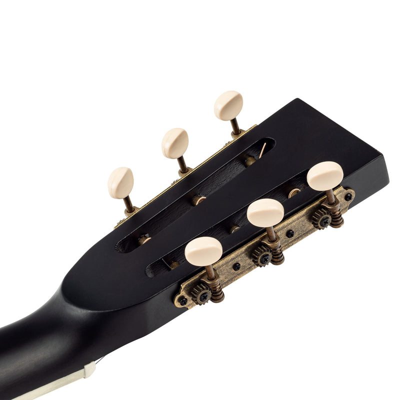 Load image into gallery viewer, Guitare à résonateur ORTEGA Série Americana 6 cordes - Noir vieilli / Laiton antique HW - Drummond Musique