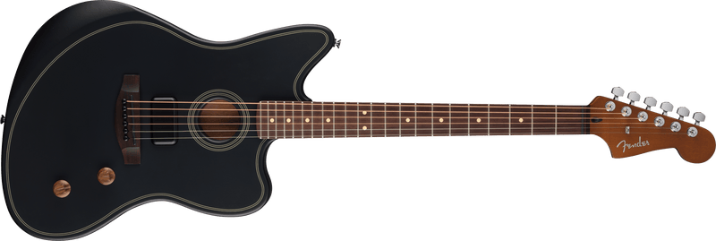 Load image into gallery viewer, Guitare acoustique/électrique, ACOUSTASONIC® STANDARD JAZZMASTER® - Noir (pas d’étui) - Drummond Musique
