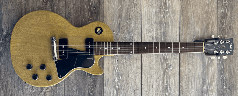 Load image into gallery viewer, Guitare électrique Les Paul "TV Yellow P90" - Drummond Musique