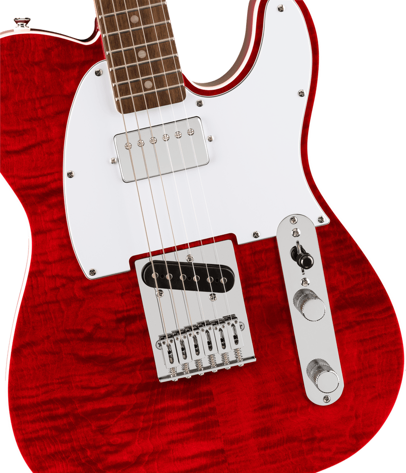 Chargez l'image dans la visionneuse de la galerie, Guitare électrique, SÉRIE AFFINITY® TELECASTER® FMT SH Touche en laurier, plaque de protection blanche, rouge cramoisi transparent - Drummond Musique