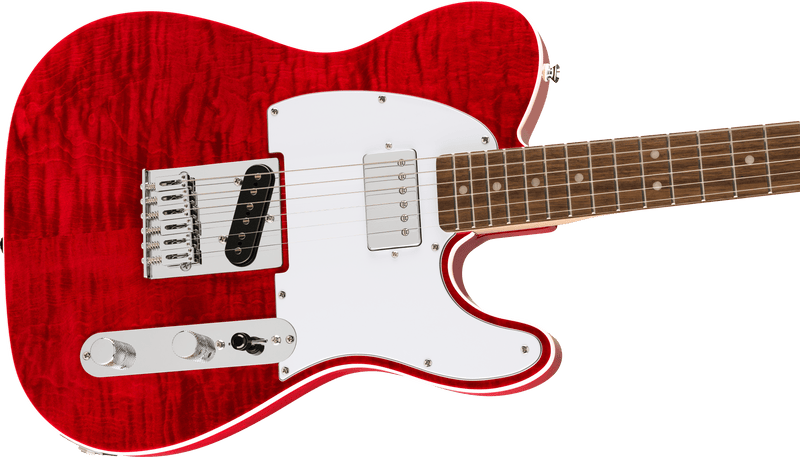 Chargez l'image dans la visionneuse de la galerie, Guitare électrique, SÉRIE AFFINITY® TELECASTER® FMT SH Touche en laurier, plaque de protection blanche, rouge cramoisi transparent - Drummond Musique