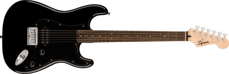 Chargez l'image dans la visionneuse de la galerie, Guitare électrique, SQUIER SONIC® STRATOCASTER® HT H Touche en laurier, plaque de protection noire, noir - Drummond Musique