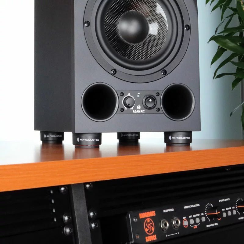 Load image into gallery viewer, ISO - PUCK, Isolation acoustique pour surface plane (pqt de 2 ) 2.4″x1.2″ (61x30mm), 20lbs (9kg) par unité - Drummond Musique