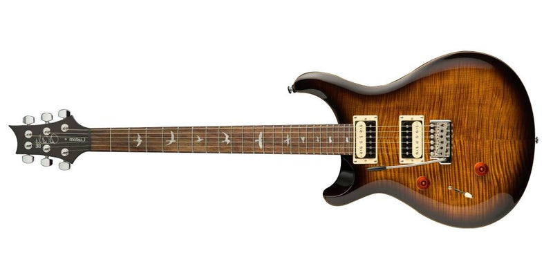Load image into gallery viewer, Electric guitar, SE Custom 24 left-handed, black gold sunburst finish, soft case