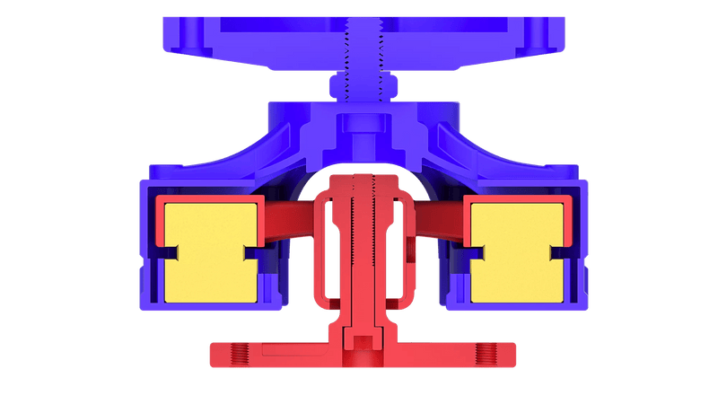 Load image into gallery viewer, V120 MOUNT, isolation acoustique pour les enceintes suspendues aux murs ou aux plafonds 4.6" x 4.6" x 3.5" 40 lbs (18.1 kg) - Drummond Musique