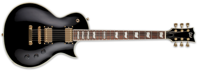 Chargez l'image dans la visionneuse de la galerie, Guitare électrique noir avec hardware doré