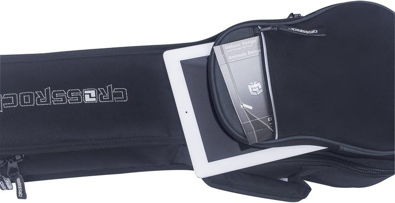 Load image into gallery viewer, CROSSROCK / CRSG106BUBK / Baritone ukulele case with strap, padded 10mm Black