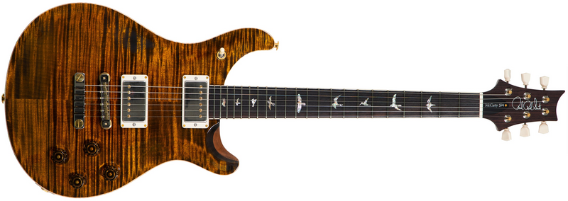 Load image into gallery viewer, PRS / 105888:YI:N / MCM2FNHFIBA_1-1M-YI,McCarty Non-10/Pattern/Adj Stoptail, hard case, “yellow tiger” finish