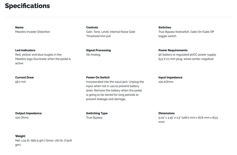Load image into gallery viewer, MAESTRO / MOCIDP / Maestro Invader Distortion effects pedal