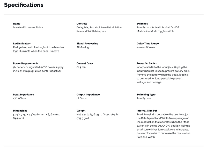 Load image into gallery viewer, MAESTRO / MOCDDP / Discoverer Delay effects pedals