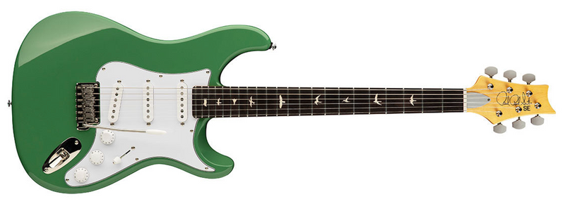 Load image into gallery viewer, PRS/109639::4J:/SE Silver Sky Bolt On - Ever Green with Soft Case