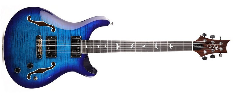Load image into gallery viewer, PRS/105536::DC:/H2ECBDC -SE Hollowbody II - Faded Blue Burst with Soft Case