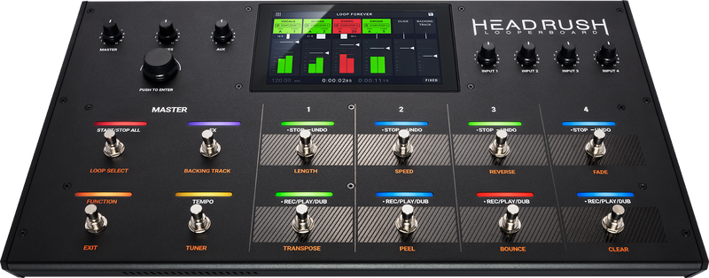 Load image into gallery viewer, HEADRUSH / LOOPERBOARDXUS / PROFESSIONAL 4-TRACK LOOPER GUITAR PEDAL