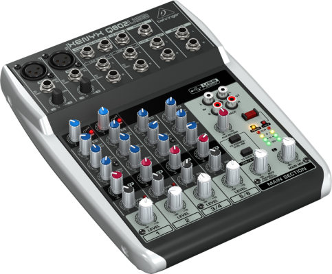Load image into gallery viewer, 8 inputs 2 BUS Mixer with USB audio interface