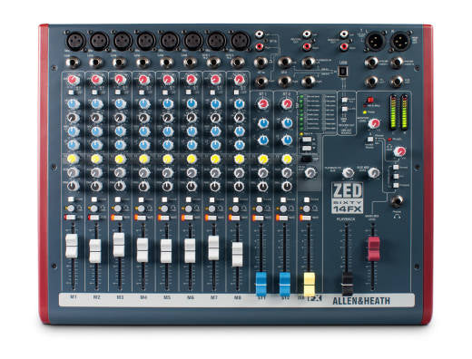 Load image into gallery viewer, ZED60-14FX - Compact 8 "Mic/line" mixer with FX and 60mm sliders