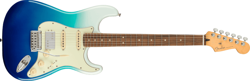 Load image into gallery viewer, Electric guitar, &quot;Player Plus Stratocaster® HSS&quot;, Pau Ferro, Belair Blue, Deluxe soft case
