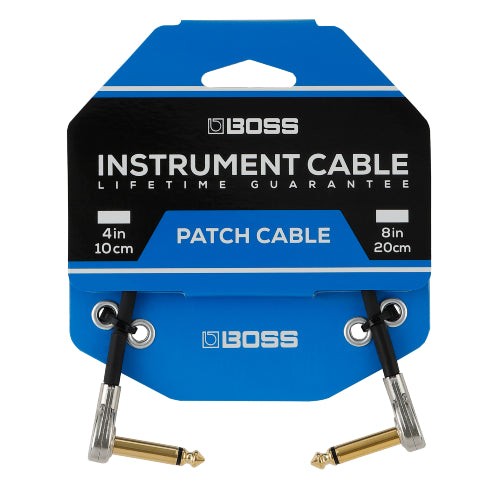 10 cm angled patch cable for effects pedal (pack of 4)