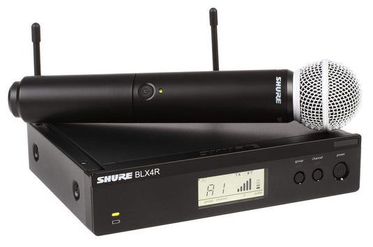 BLX24R/SM58 wireless system with SM58 microphone and rack-mountable receiver