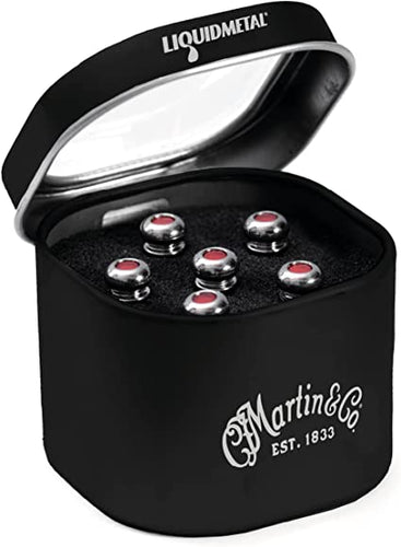 Chrome Deck Peg Sets with Red Inlay 