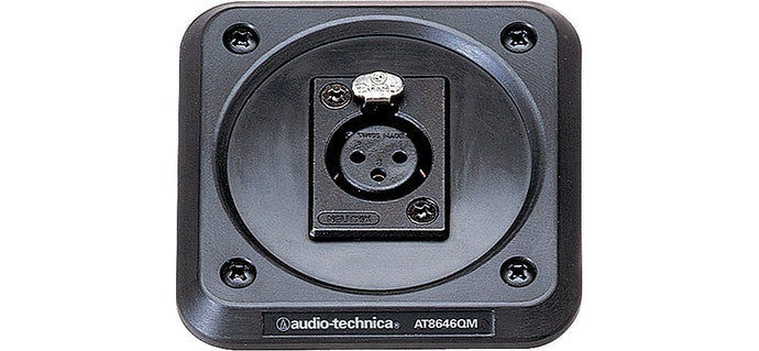 Shockmount microphone mounting plate, female XLR connector