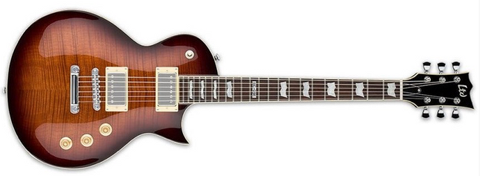 LTD by ESP / LEC256DBSB / LTD EC-256, Sunburst Dark Brown