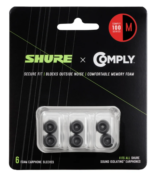 Embouts en mousse Shure EACYF1-6M (taille moyenne, lot de 6)