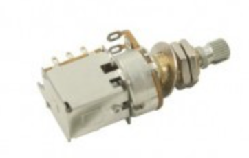 Interrupteur DPDT à poussoir, douille standard de 500 kΩ