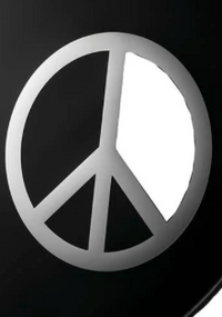 Anneau de grosse caisse "Dynamo Peace Sign 6"-Chrome