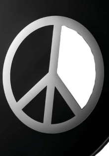 Load image into gallery viewer, Anneau de grosse caisse &quot;Dynamo Peace Sign 6&quot;-Chrome
