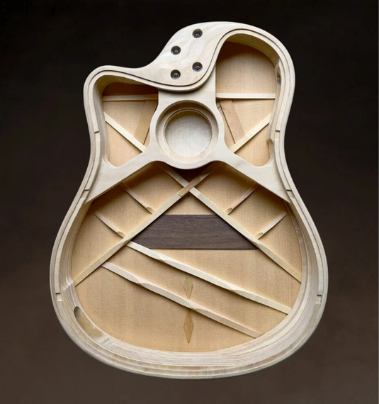 Guitare acoustique-électrique AEG-1 avec étui souple (épinette de Sitka, fini Sunburst)