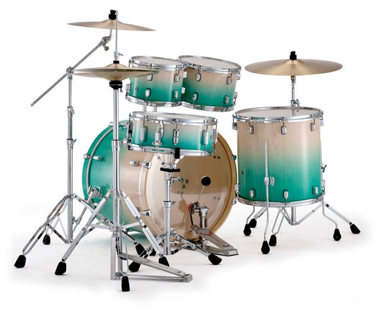 Ensemble de batterie Decade Maple Artisan ,5 pièces avec grosse caisse de 22"- Couleur Édition Limitée “White Beach Pine Fade” Dégradé de pin