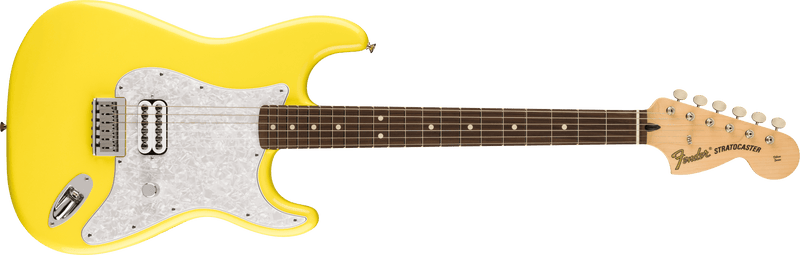 Chargez l&#39;image dans la visionneuse de la galerie, Guitare électrique,&quot;Tom DeLonge Stratocaster®&quot;, touche en bois de rose, &quot;Graffiti Yellow&quot; avec étui souple Deluxe
