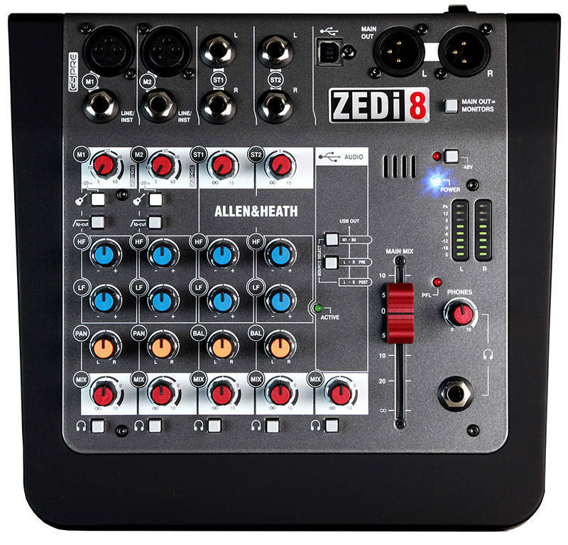 Load image into gallery viewer, ALLEN &amp; HEATH / ZEDI8 / 2-way + 2 stereo console, including USB input and output jack
