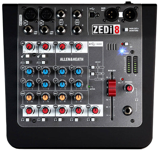 ALLEN & HEATH / ZEDI8 / 2-way + 2 stereo console, including USB input and output jack