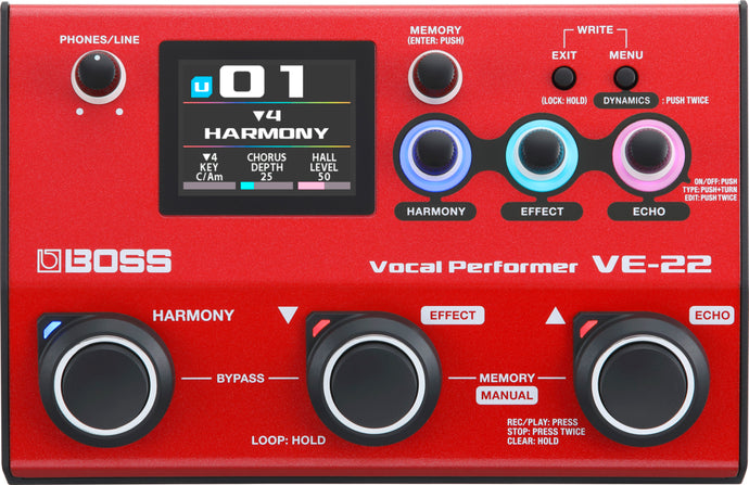 BOSS / VE-22 / vocal effects processor and looper harmony generator