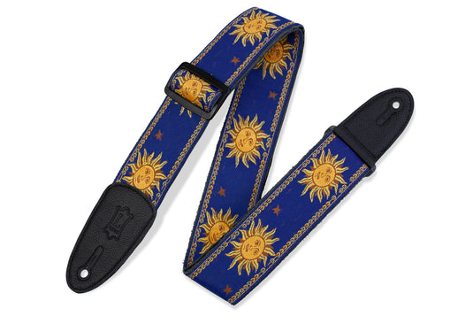 Blue woven strap with suns