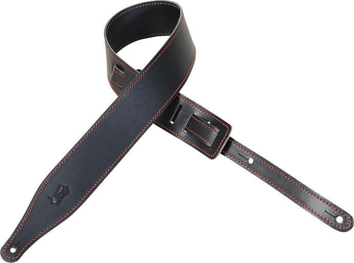 Vegetable beige leather strap with decorative red stitching