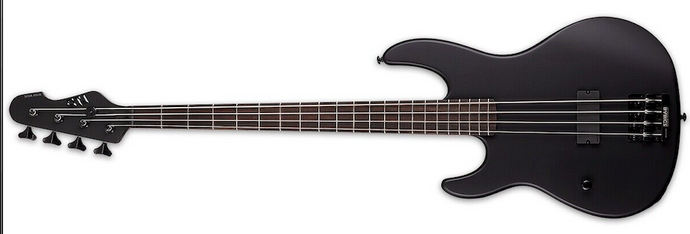 Left-handed 4-string electric bass with active pickups 