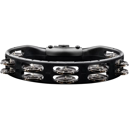 MEINL PERCUSSION / HTMT2BK / Headliner® Series Mountable ABS Tambourine, Dual row, Black, Stainless steel jingles