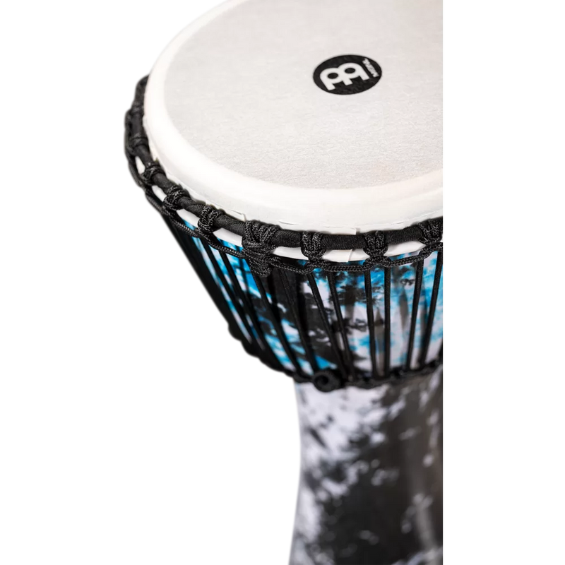 Load image into gallery viewer, MEINL PERCUSSION / PADJ8-MF / 10&quot; Rope Tuned Travel Series Djembe, Synthetic Head (Patented), Galactic Blue Tie Dye
