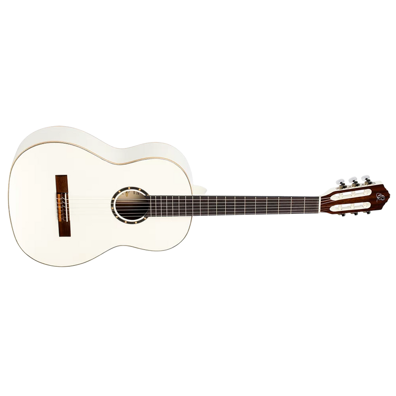 Load image into gallery viewer, FULL SIZE SPRUCE/MAHOGANY GUITAR, WHITE WITH CARRYING CASE
