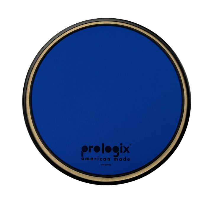 PROLOGIX / LIGHTNINGPAD8 / Blue Lightning Practice Pad with Rim - Heavy Resistance 8''