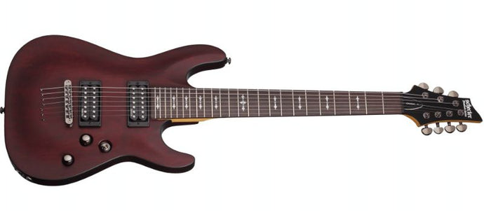 SCHECTER/2068-SHC/Omen OMEN-7-WSN Walnut Satin 7-String Guitar with Schecter Diamond Plus